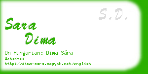 sara dima business card